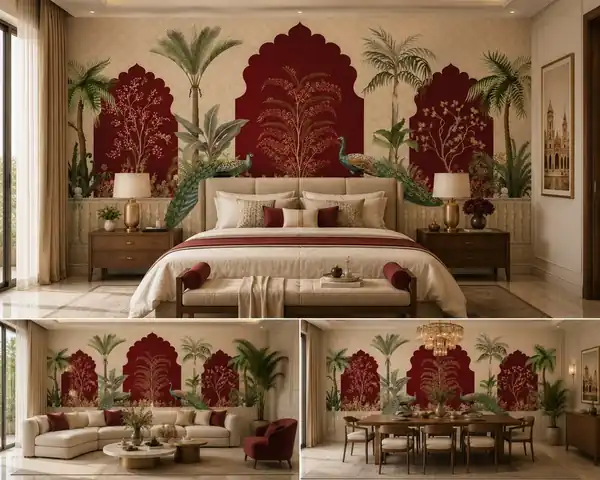 Silver Walls custom mural